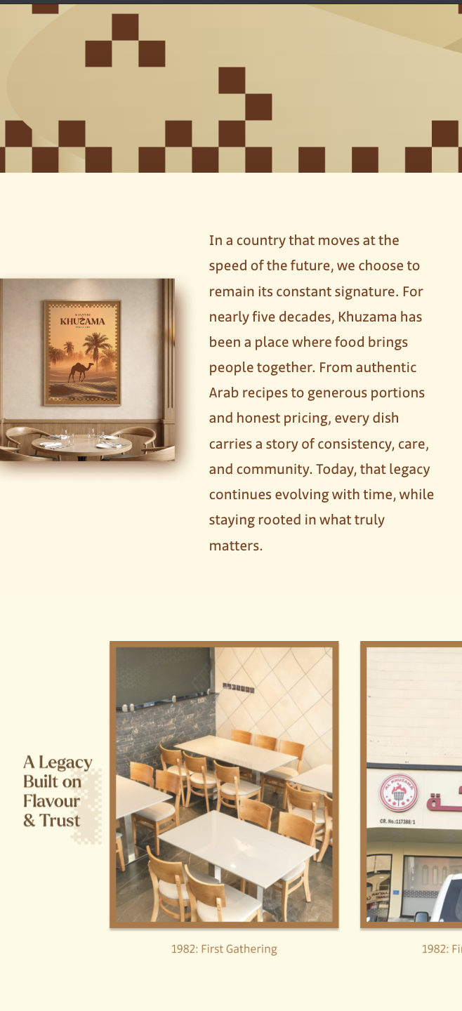 Khuzama mobile legacy and history sections