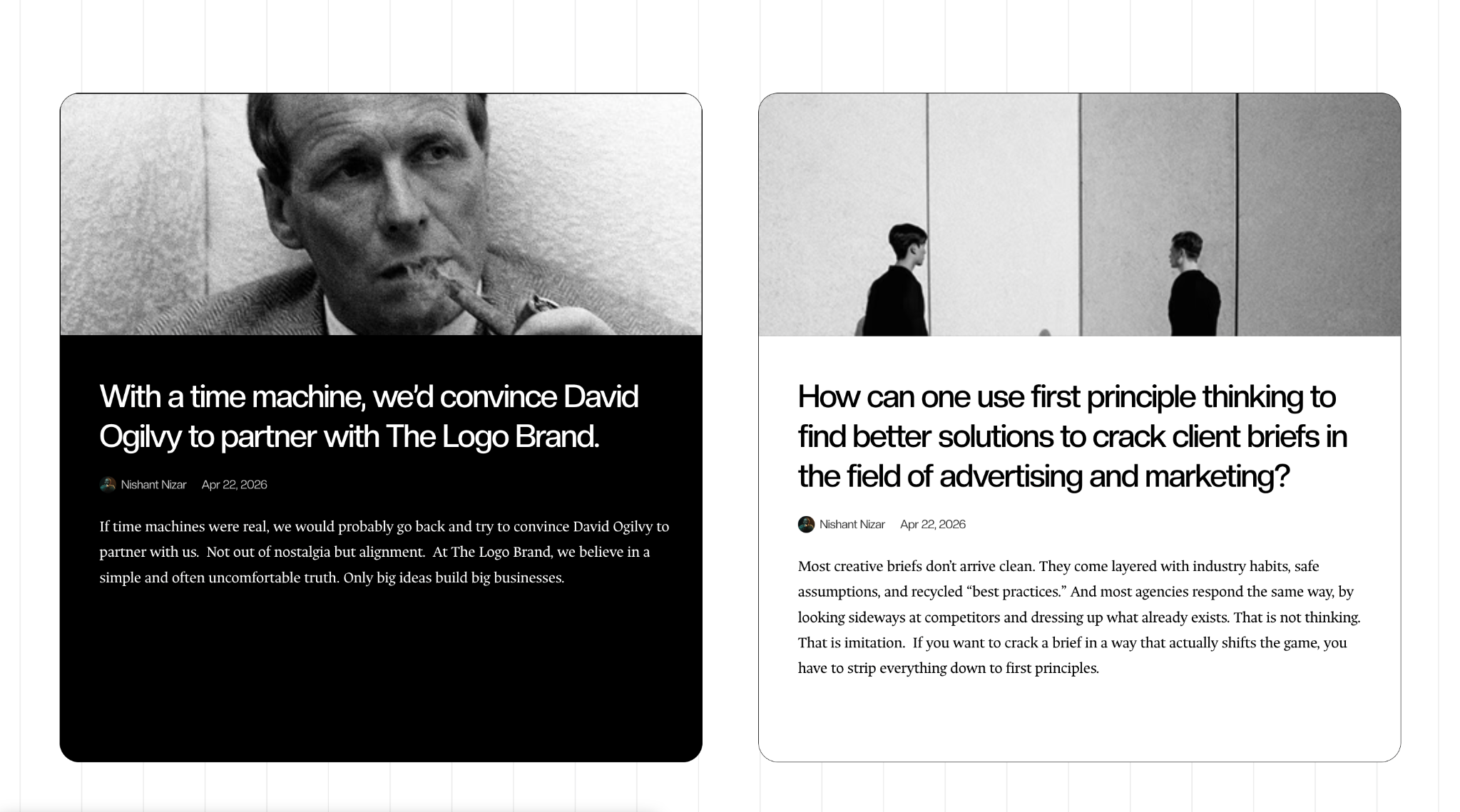 The Logo Brand blog editorial page